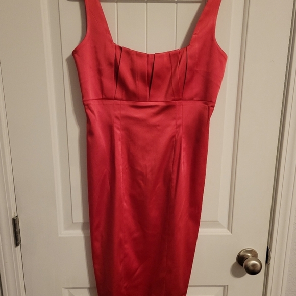 Calvin Klein Red Cocktail Dress Size 6 - Picture 2 of 6